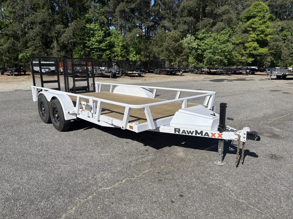 New 2026 RawMaxx UTX 83X16 / HD SPLIT RAMP / TOOL BOX / 10K GVWR UTILITY TRAILER