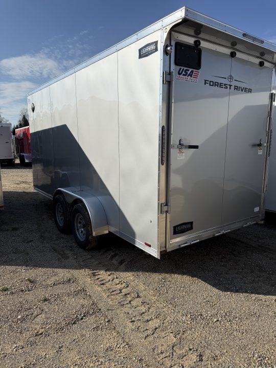 New 2026 Lightning Trailers 7X16 7' INTERIOR RAMP DOOR Cargo / Enclosed Trailer
