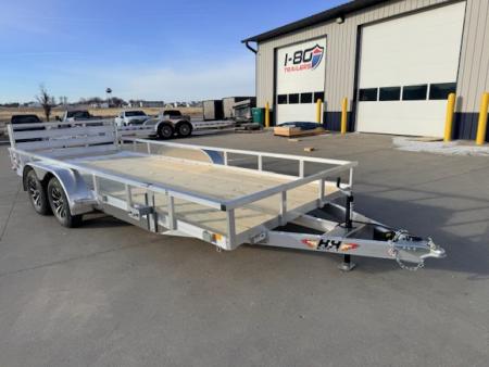 New 2026 H&H Trailers Aluminum 82 x20' 7k Rail Side Utility Trailer