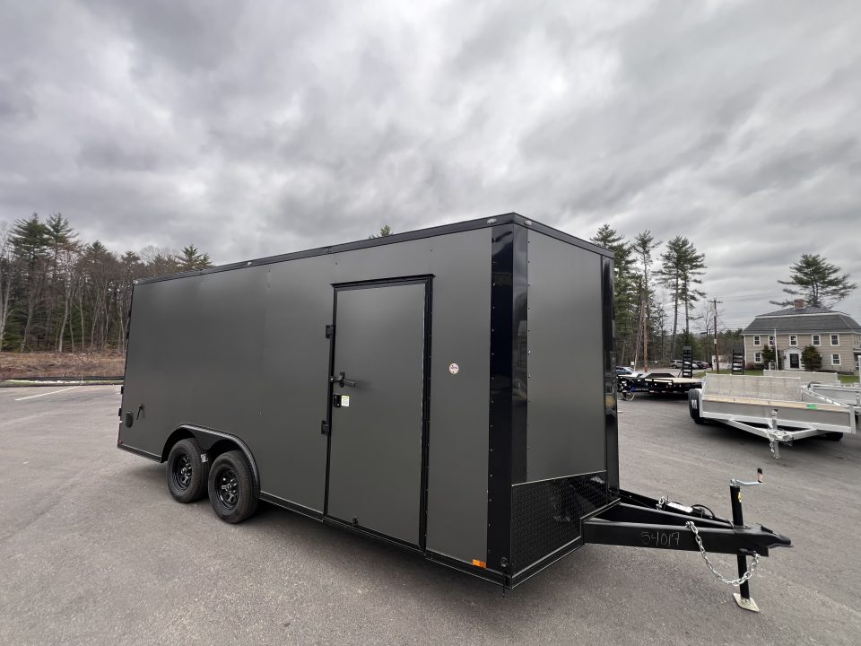 New 2026 Spartan 8.5x18+2ft V-nose/ 7' interior height /Barn Door / Ext. Tongue/ Blackout/ Polycore Exterior - 7000GVW