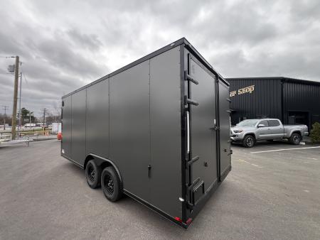 New 2026 Spartan 8.5x18+2ft V-nose/ 7' interior height /Barn Door / Ext. Tongue/ Blackout/ Polycore Exterior - 7000GVW