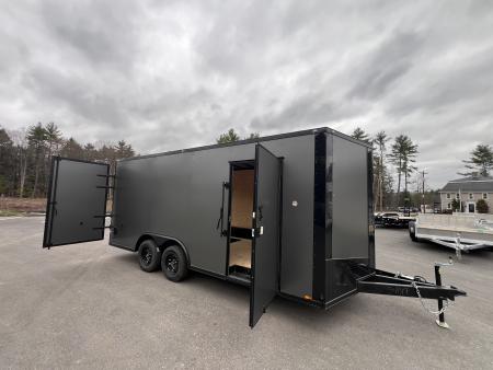 New 2026 Spartan 8.5x18+2ft V-nose/ 7' interior height /Barn Door / Ext. Tongue/ Blackout/ Polycore Exterior - 7000GVW