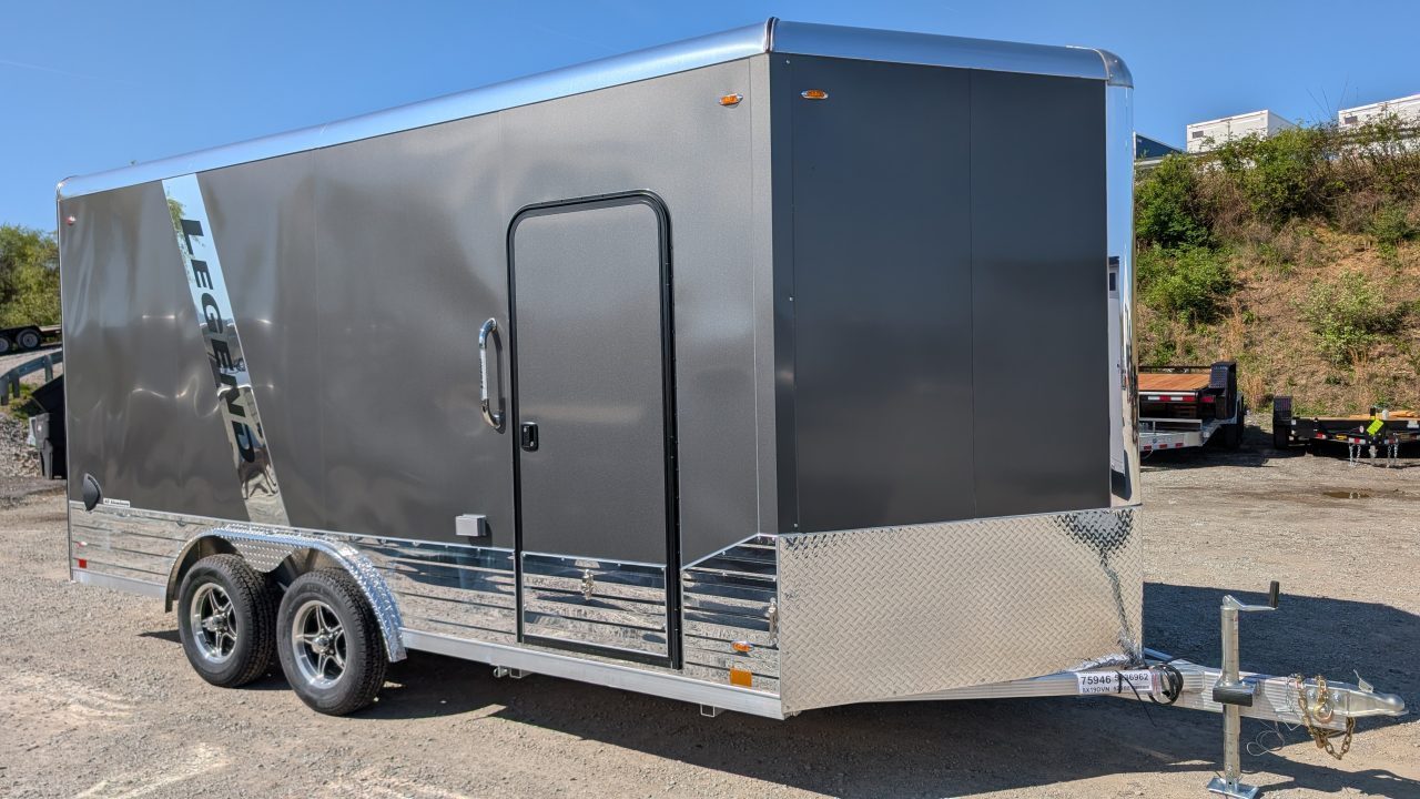 New 2026 Legend 8x16 + 3' Deluxe V-Nose Cargo Trailer w/ Ramp Door (90" INSIDE!!!)
