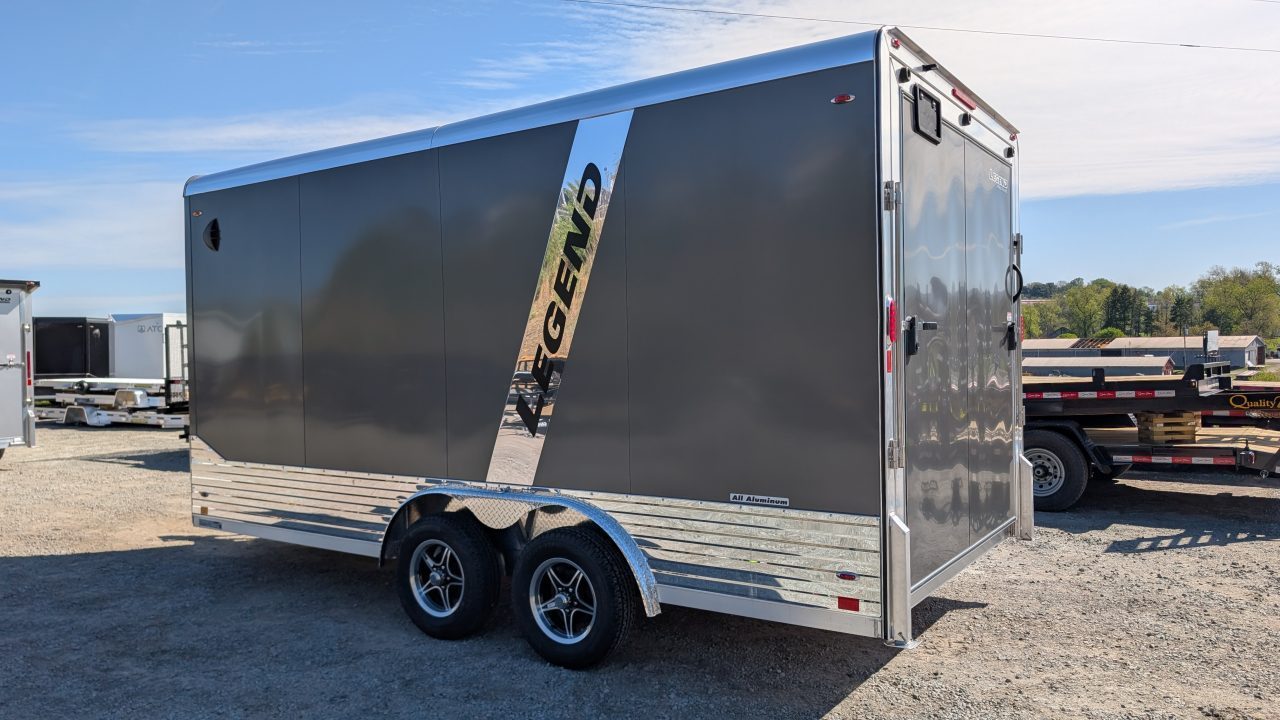 New 2026 Legend 8x16 + 3' Deluxe V-Nose Cargo Trailer w/ Ramp Door (90" INSIDE!!!)