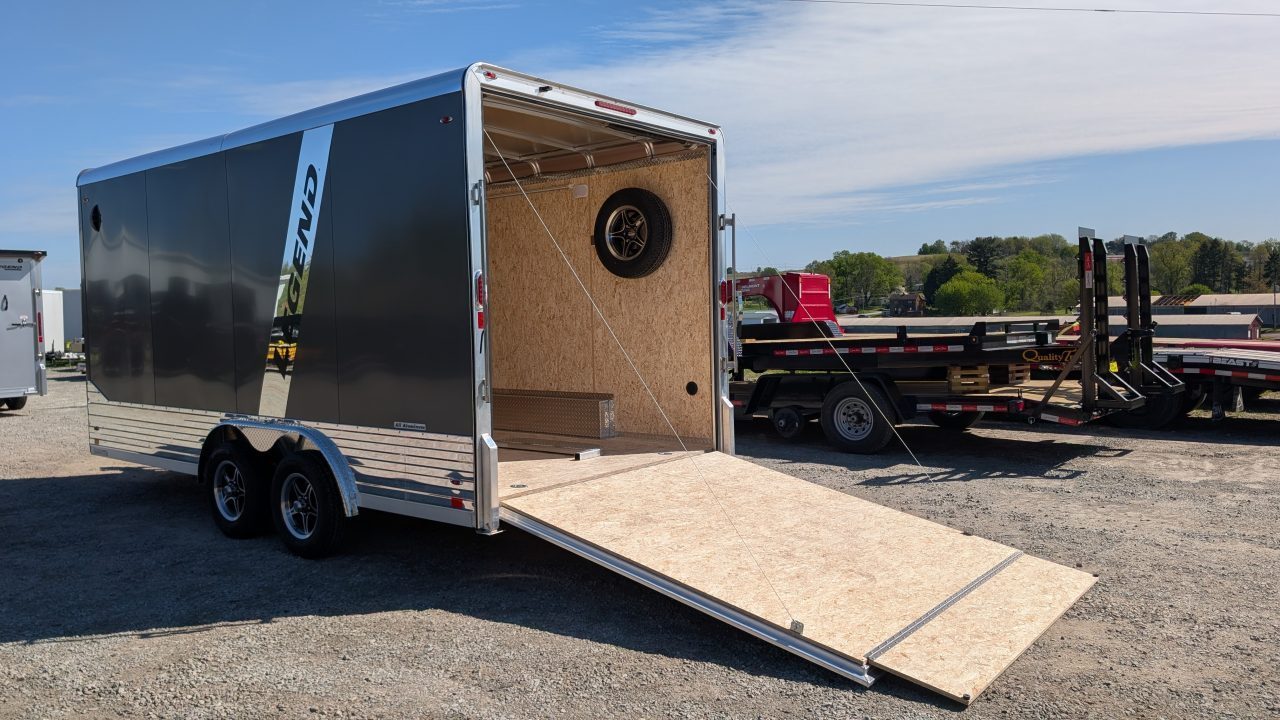 New 2026 Legend 8x16 + 3' Deluxe V-Nose Cargo Trailer w/ Ramp Door (90" INSIDE!!!)
