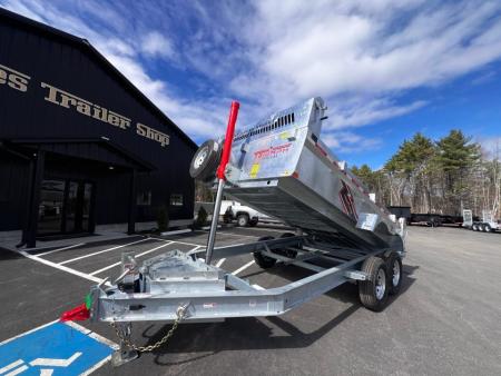 New 2026 Triumph 7x14 Dump Trailer- Galvanized/ 8" I beam/ Spreader Gate/ Tarp kit-Ramps - 14,000GVW