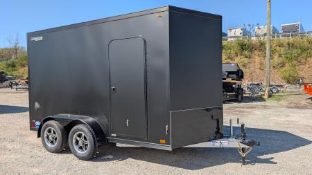 New 2026 Legend 7x12 + 2' V Thunder Aluminum Enclosed Cargo Trailer w/ Ramp Door