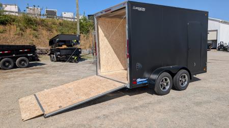 New 2026 Legend 7x12 + 2' V Thunder Aluminum Enclosed Cargo Trailer w/ Ramp Door