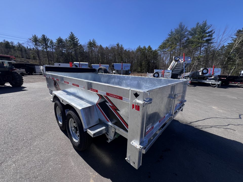 New 2026 Triumph 7x14 Dump Trailer- Galvanized/ 8" I beam/ Tarp kit/ Ramps - 14,000GVW