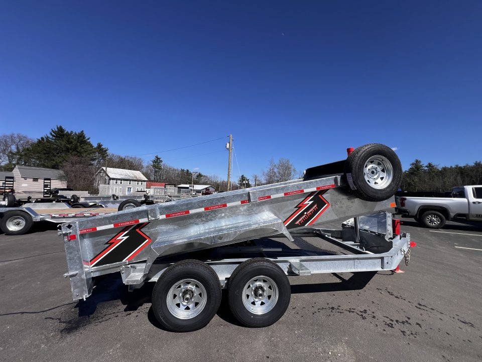 New 2026 Triumph 7x14 Dump Trailer- Galvanized/ 8" I beam/ Tarp kit/ Ramps - 14,000GVW