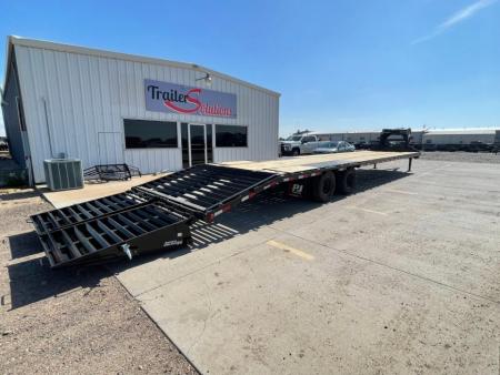 New 2026 PJ Trailers LD402 40' x 102" Hydraulic Brakes Flatbed Trailer