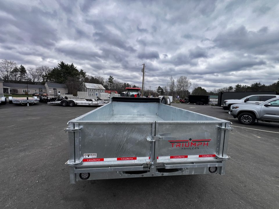 New 2026 Triumph 7x12 Dump Trailer- Galvanized/ 8" I beam/ Tarp kit/ Ramps - 9990GVW