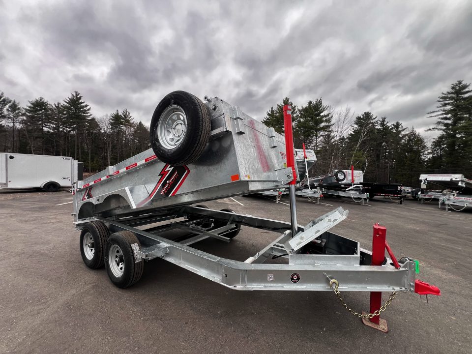 New 2026 Triumph 7x12 Dump Trailer- Galvanized/ 8" I beam/ Tarp kit/ Ramps - 9990GVW