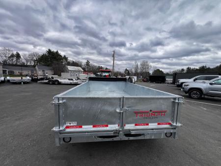 New 2026 Triumph 7x12 Dump Trailer- Galvanized/ 8" I beam/ Tarp kit/ Ramps - 9990GVW
