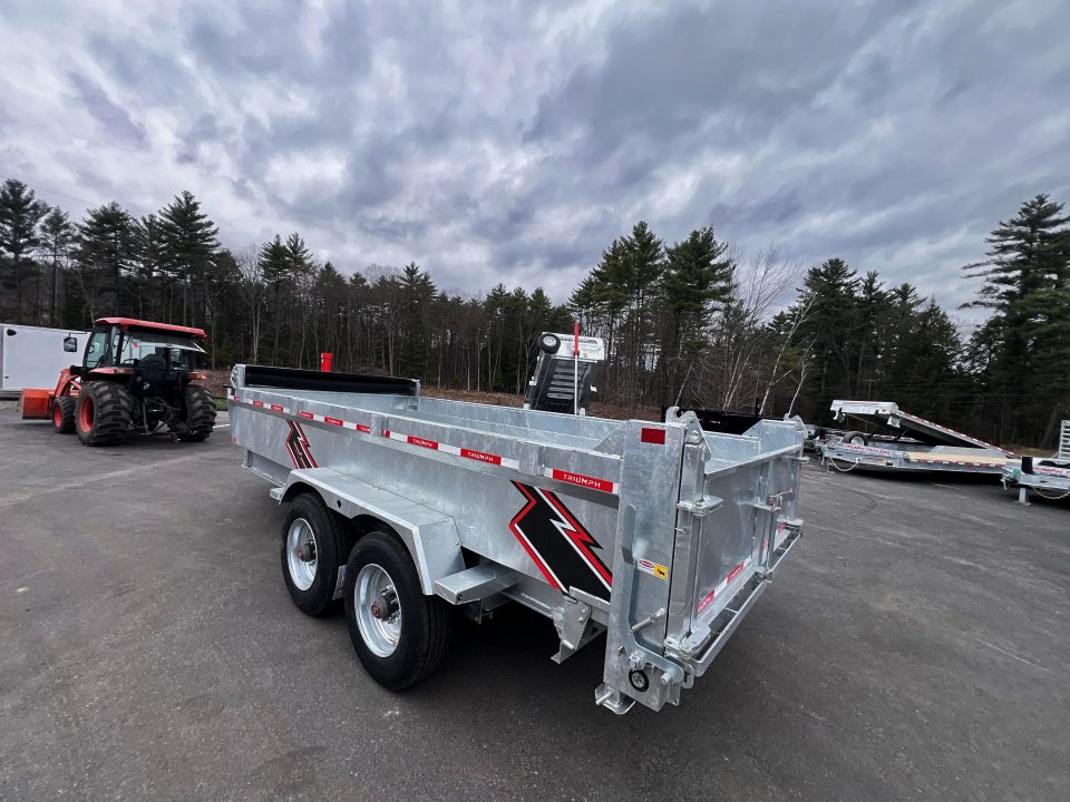 New 2026 Triumph 7x16 Dump Trailer- Galvanized/ 10" I beam/ Hydro Jack/ Tarp kit-Ramps/ Oil Hubs - 20,000GVW