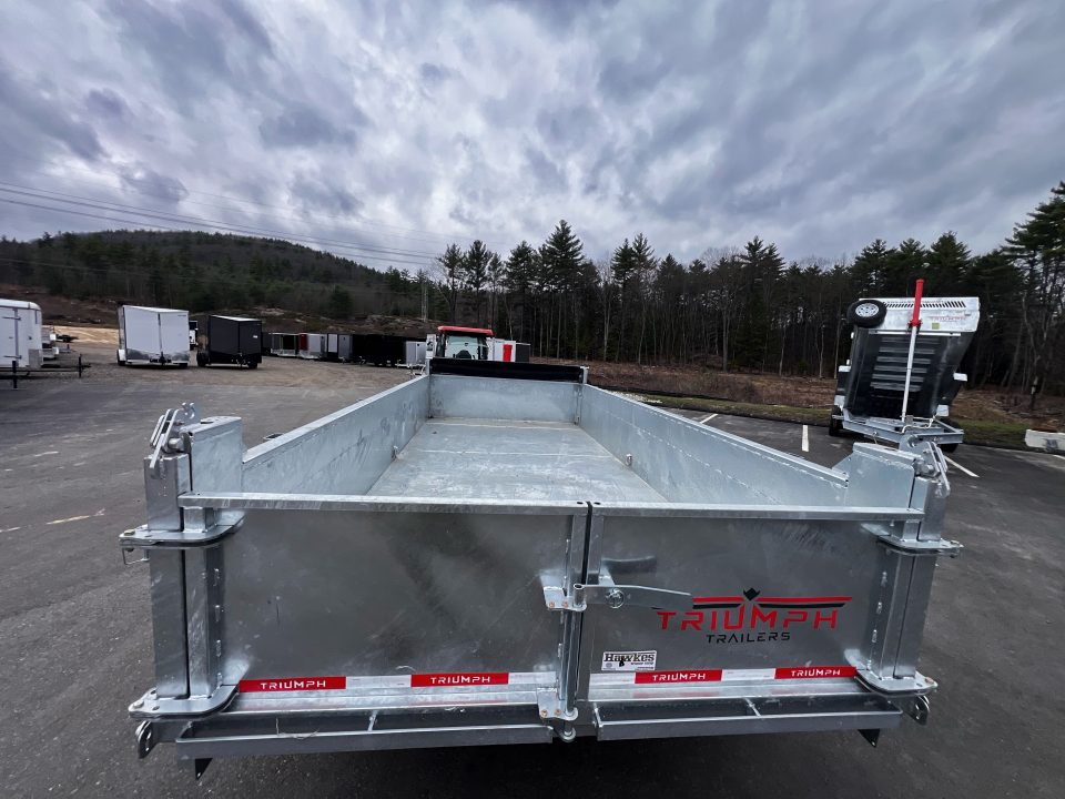 New 2026 Triumph 7x16 Dump Trailer- Galvanized/ 10" I beam/ Hydro Jack/ Tarp kit-Ramps/ Oil Hubs - 20,000GVW