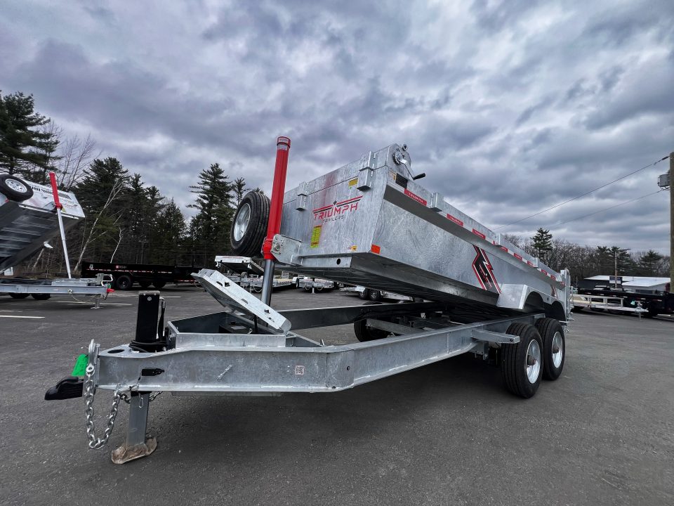 New 2026 Triumph 7x16 Dump Trailer- Galvanized/ 10" I beam/ Hydro Jack/ Tarp kit-Ramps/ Oil Hubs - 20,000GVW