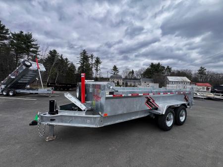 New 2026 Triumph 7x16 Dump Trailer- Galvanized/ 10" I beam/ Hydro Jack/ Tarp kit-Ramps/ Oil Hubs - 20,000GVW