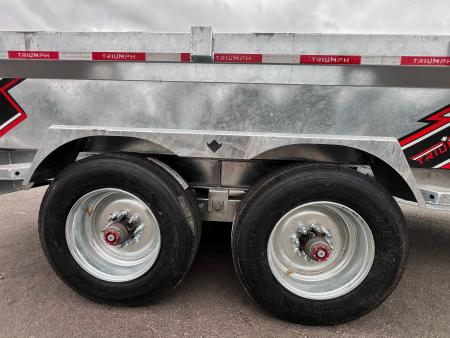 New 2026 Triumph 7x16 Dump Trailer- Galvanized/ 10" I beam/ Hydro Jack/ Tarp kit-Ramps/ Oil Hubs - 20,000GVW