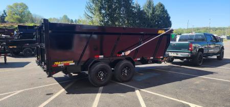 New 7 x 16 Big Tex Low Pro 14TD X-SERIES 4' High Sides Telescopic Dump Trailer 15.4K****7 Gauge Floor
