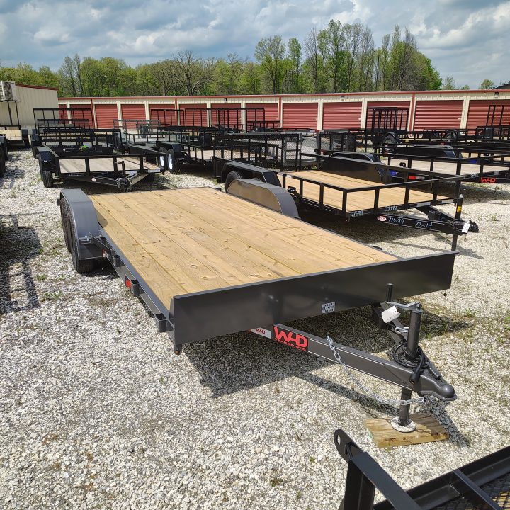 New 2026 W-D 83x18 TA, 2' dovetail with 35k axles, Flatbed/ Car Hauler