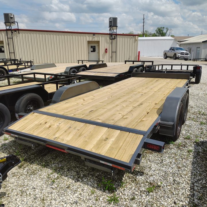 New 2026 W-D 83x18 TA, 2' dovetail with 35k axles, Flatbed/ Car Hauler