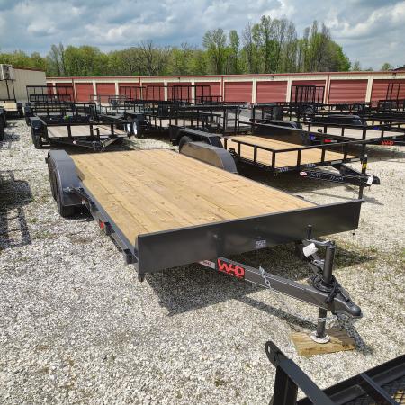 New 2026 W-D 83x18 TA, 2' dovetail with 35k axles, Flatbed/ Car Hauler