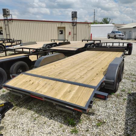 New 2026 W-D 83x18 TA, 2' dovetail with 35k axles, Flatbed/ Car Hauler