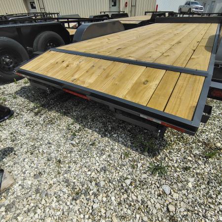 New 2026 W-D 83x18 TA, 2' dovetail with 35k axles, Flatbed/ Car Hauler