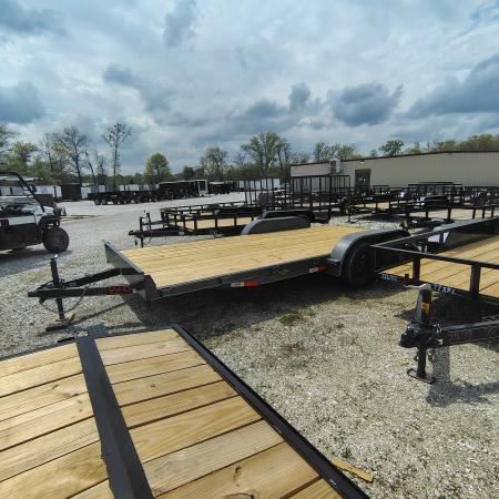 New 2026 W-D 83x18 TA, 2' dovetail with 35k axles, Flatbed/ Car Hauler
