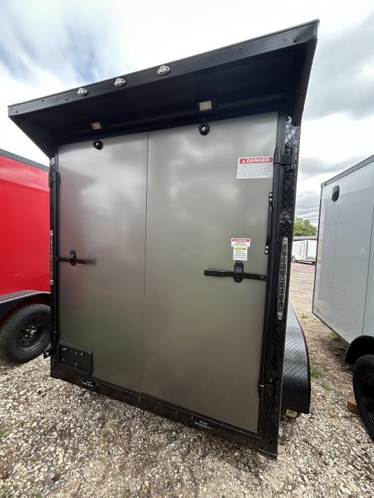 New 2026 Family Trailer 6x12 Tandem Axles Cargo / Enclosed Trailer-Screwless Exterior-Blackout Pkg-Rear Spoiler-HD Axles