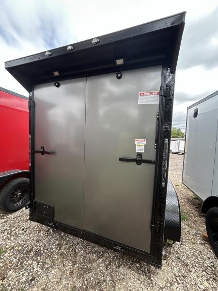 New 2026 Family Trailer 6x12 Tandem Axles Cargo / Enclosed Trailer-Screwless Exterior-Blackout Pkg-Rear Spoiler-HD Axles
