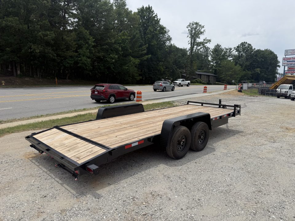 New 2026 Down 2 Earth Trailers DTE8220WCH5.2B Car Hauler / 82"x20 (18+2) / 2-5,200# Electric Brake Axles / Slide In Ramps
