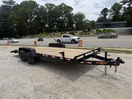 New 2026 Down 2 Earth Trailers DTE8220WCH5.2B Car Hauler / 82"x20 (18+2) / 2-5,200# Electric Brake Axles / Slide In Ramps