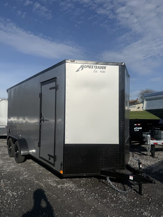 New 2026 Homesteader 7x16IT V-Nose - 7' Interior - SILVER W/ BLACKOUT - OHV PKG.