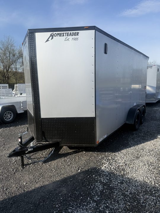 New 2026 Homesteader 7x16IT V-Nose - 7' Interior - SILVER W/ BLACKOUT - OHV PKG.