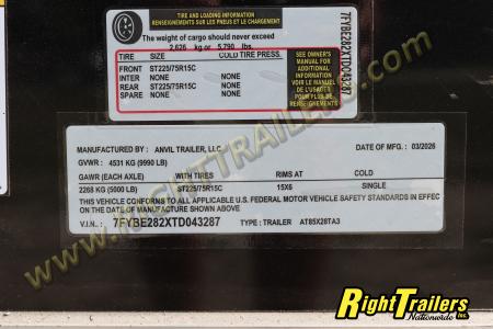 New 2026 8.5X28 Anvil Cargo Trailer