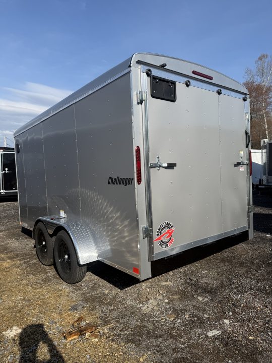 New 2026 Homesteader 7x14 Cargo Trailer - RAMP Door - SILVER