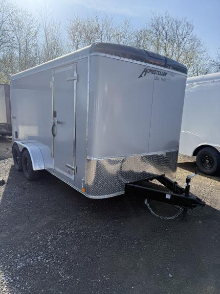 New 2026 Homesteader 7x14 Cargo Trailer - RAMP Door - SILVER
