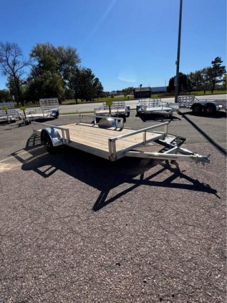 New 2026 ALCOM NEW 2026 Alcom 80x14 Aluminum Utility with side load & rear bifold ramp Utility Trailer