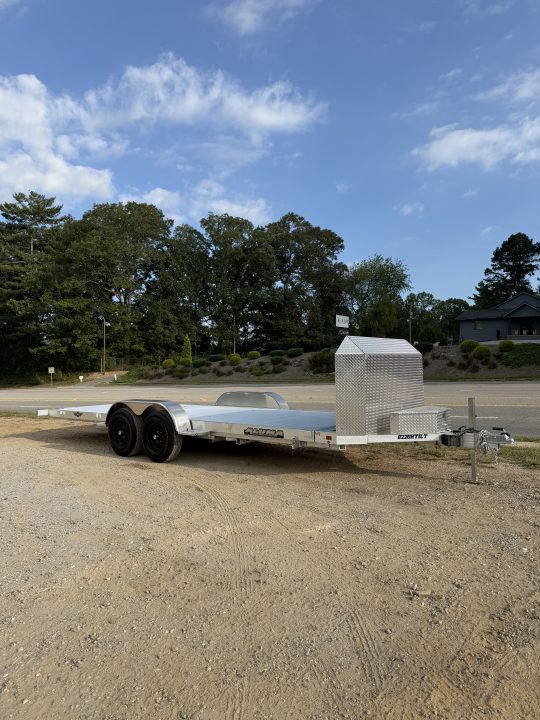 New 2027 Aluma 8220-H-ANV-TILT-TA-EL Tilt Trailer / ALL ALUMINUM / 82" WIDE X 20" LONG / 2-5200# ELECTRIC BRAKE AXLES