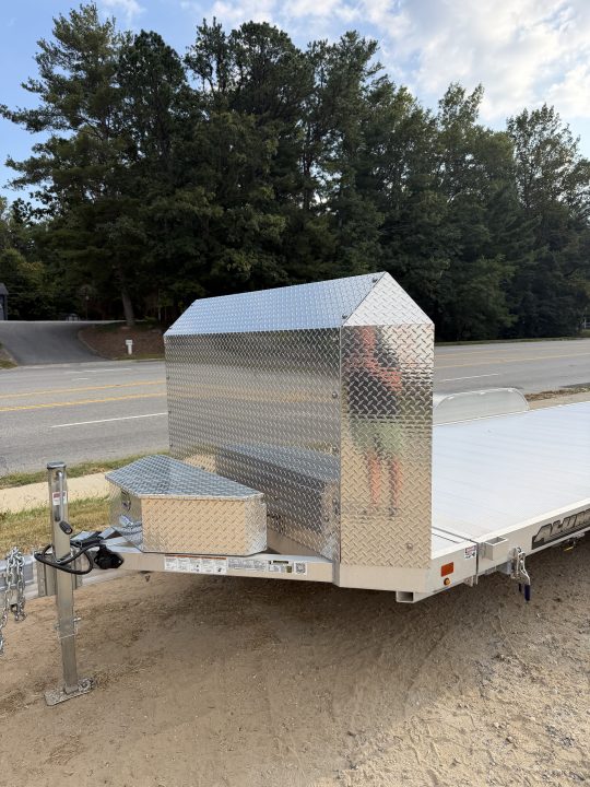 New 2027 Aluma 8220-H-ANV-TILT-TA-EL Tilt Trailer / ALL ALUMINUM / 82" WIDE X 20" LONG / 2-5200# ELECTRIC BRAKE AXLES