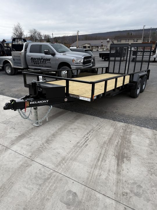 New 2026 Belmont 7X20-10k - LANDSCAPE TRAILER - NEW DESIGN - BLACK - A-FRAME TOOLBOX