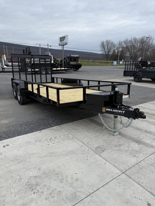 New 2026 Belmont 7X20-10k - LANDSCAPE TRAILER - NEW DESIGN - BLACK - A-FRAME TOOLBOX