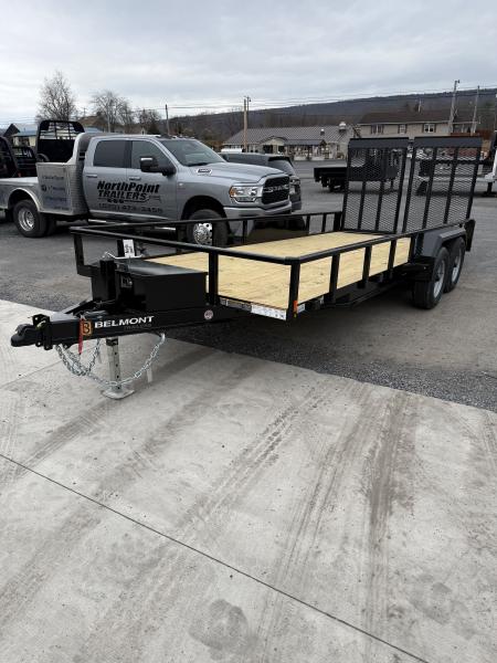 New 2026 Belmont 7X20-10k - LANDSCAPE TRAILER - NEW DESIGN - BLACK - A-FRAME TOOLBOX