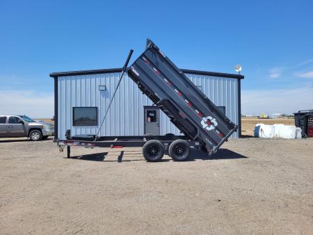 New 2026 Buckshot 83 x14' Telescopic Dump Trailer W/4' Sides