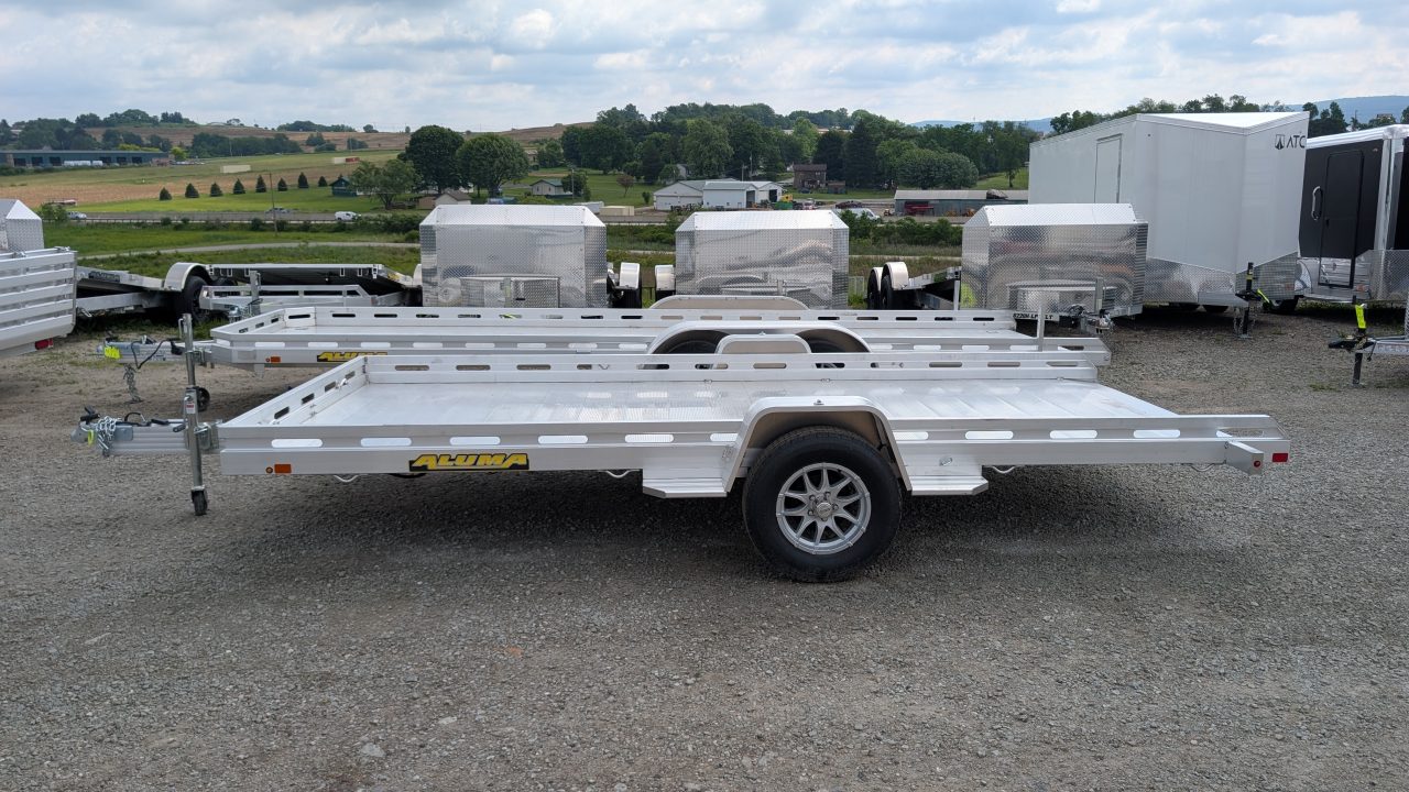 New 2027 Aluma 6'8" x 15 HD TILT Utility Trailer w/ Brakes