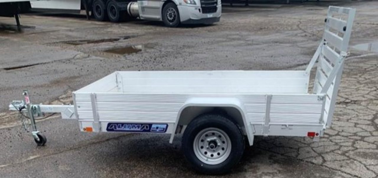 New 2027 Aluma 4'6" x 8 LW Edge Series Aluminum Utility Trailer w/ 12" Side Rack Kit