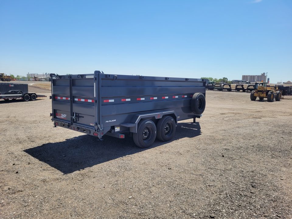 New 2026 Buckshot 83"x16' Telescopic Dump Trailer W/4' Sides