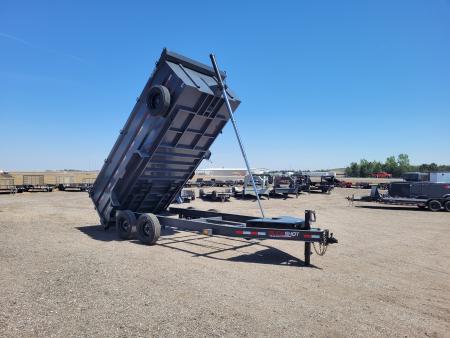 New 2026 Buckshot 83"x16' Telescopic Dump Trailer W/4' Sides
